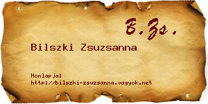 Bilszki Zsuzsanna névjegykártya